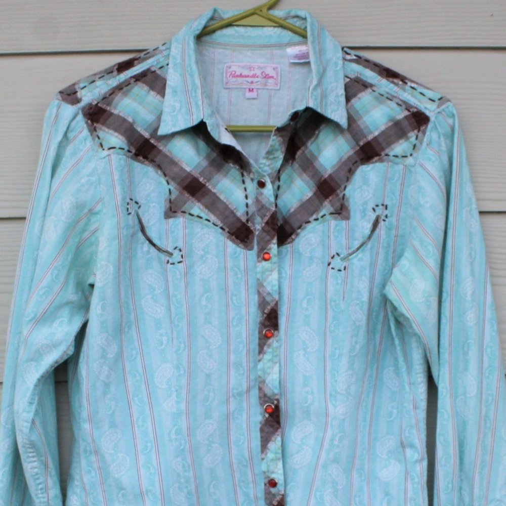 Panhandle Slim Western Shirt w/ Sparkles - Size M - Western, Rodeo, Show
